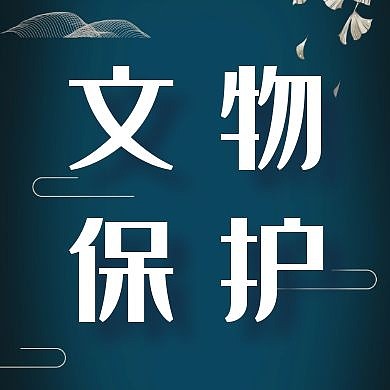 文物保护简约蓝色公众号次图