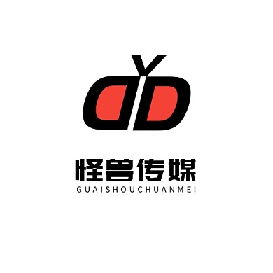 ydd字母logo设计简约黑色传媒