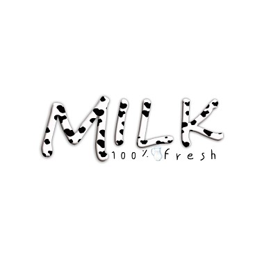 黑白色简约时尚牛奶电商LOGO