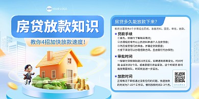 房贷放款知识科普印刷海报