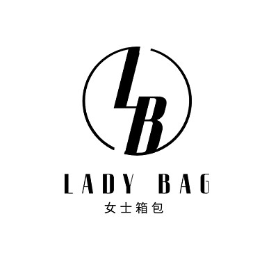 女包英文logo设计简约圆形黑色字母