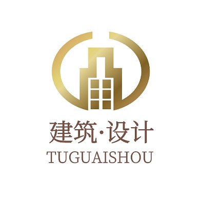 建筑设计logo金色品牌标志地产