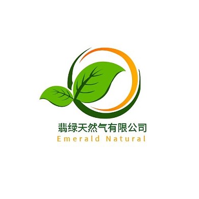 商业绿黄色大气天然气logo设计