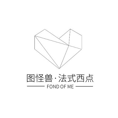 法式西点黑色线条图标