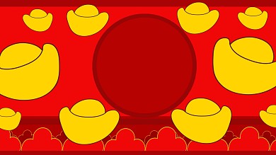 图怪兽原创元素 红色 鼠年财神 喜庆 财宝