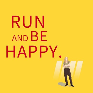 简约跑步励志手机微博封面