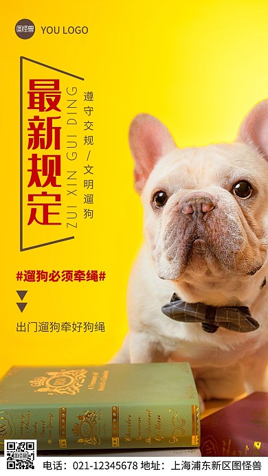 摄影图最新规定褐色简约风手机海报