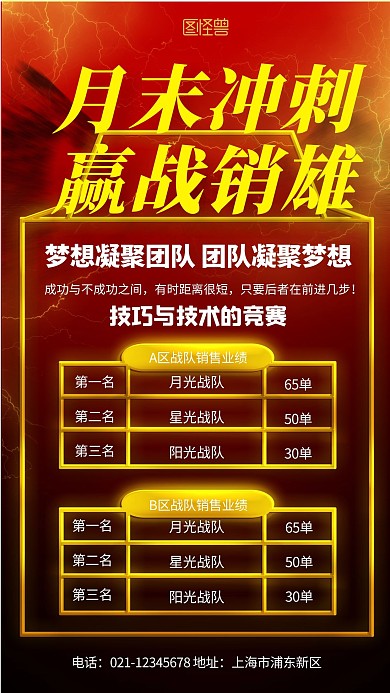 商业海报广告渐变图形红色黄色榜单奖杯