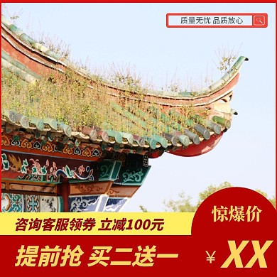 食品家居促销惊爆价过年红色扁平主图