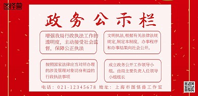 政务公示栏简约创意宣传海报