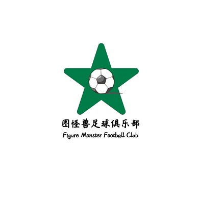 卡通简约足球俱乐部LOGO设计宣传海报