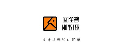 图怪兽简约创意清新公众号LOGO
