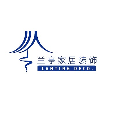 蓝色简约文字组合家居装饰logo