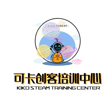 青少年机器人培训教育创意logo
