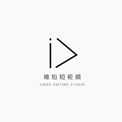 极简线条短视频工作室平面logo