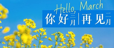 摄影小黄花你好三月再见二月公众号封面