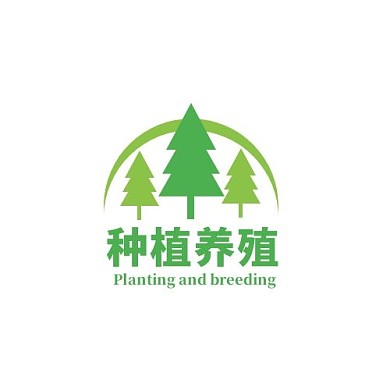 种植养殖绿色三棵树简约LOGO