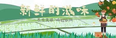 蔬菜手绘彩色广告美团海报