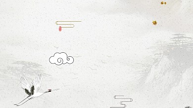 图怪兽原创元素古风仙鹤重阳节插画背景