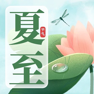 夏至传统节气祝福荷花公众号封面次图
