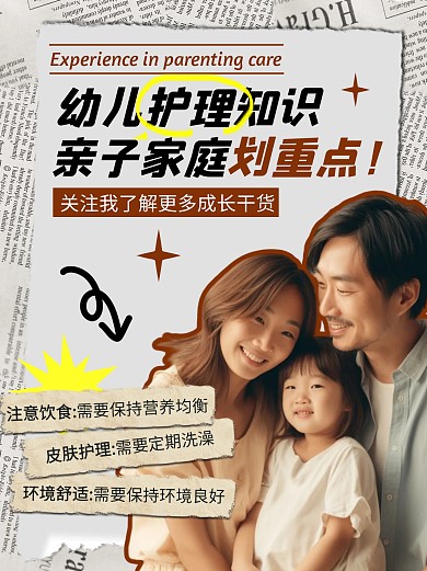 分享幼儿护理育儿经验小红书封面