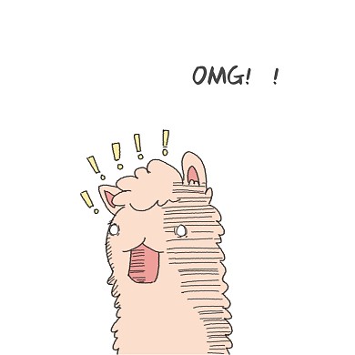 萌贱表情包震惊的羊驼