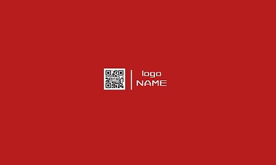 极简红色几何日化公司名片