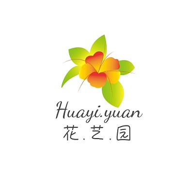 花艺园花卉创意logo设计