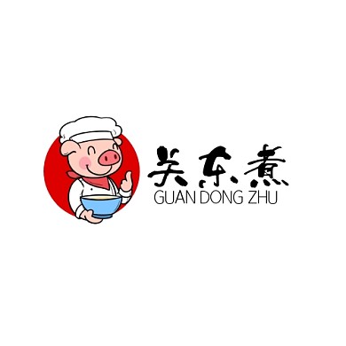 LOGO关东煮红色调卡通风