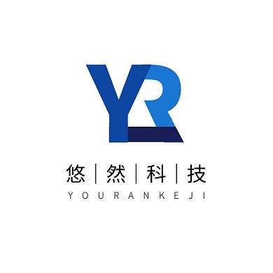 YR字母logo设计简约蓝色科技