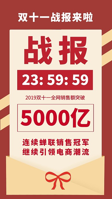 双十一销售战报宣传