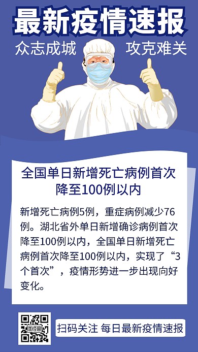 最新疫情速报创意手机海报