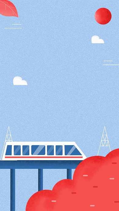 扁平风质感动车旅游手机海报背景