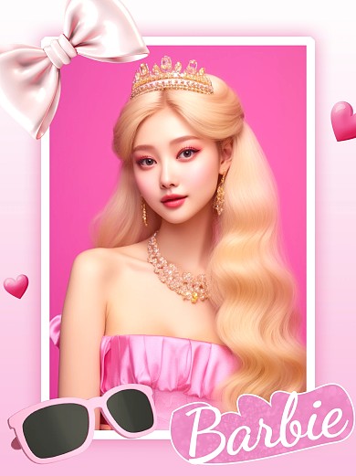 粉色女王可爱小红书效果模板