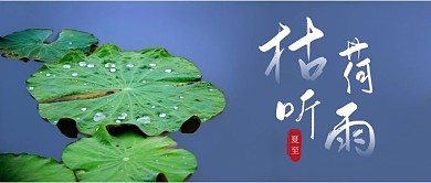 荷叶雨滴夏至公众号首图