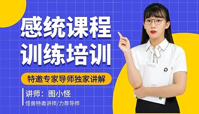 感统培训课程名师专业指导简约课程封面