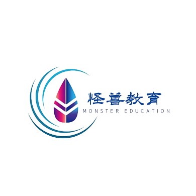 教育培训机构蓝色创意logo设计