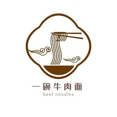牛肉面馆白金餐饮logo设计