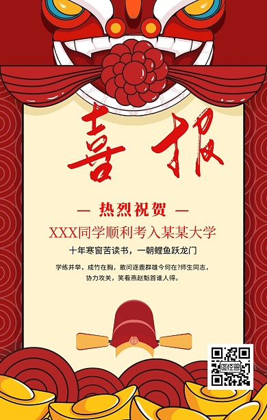 高考喜报宣传海报