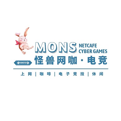 休闲网吧电子竞技创意logo