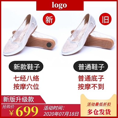 真假鞋子对比电商淘宝京东天猫主图直通车