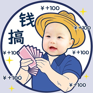 卡通可爱搞怪劳动节复古创意手绘微信头像