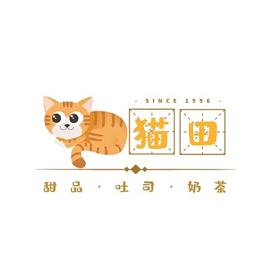 面包甜品小食猫咪文艺清新logo