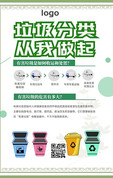 垃圾分类主题手机海报