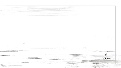 图怪兽原创元素古风简约山水插画背景