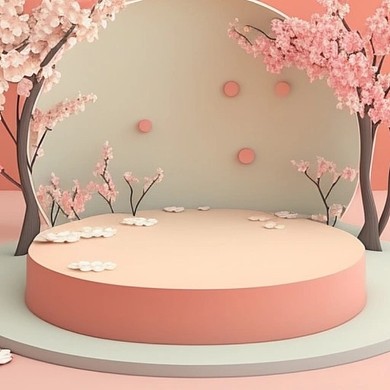 3D 电商场景搭建 banner 展台 展架  元素　AIGC AI数字作品 Midjourney (29)