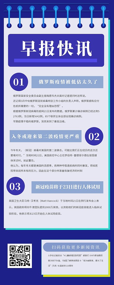 创意扁平化早报快讯营销长图