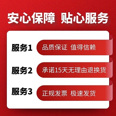 红色简约风电商通用售后服务直通车主图