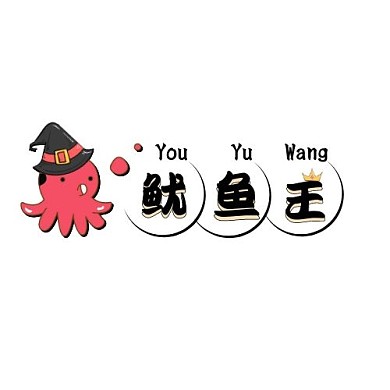 卡通餐饮鱿鱼王logo