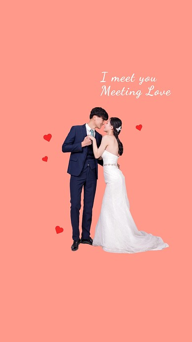 情侣头像替换卡通小人橙色壁纸